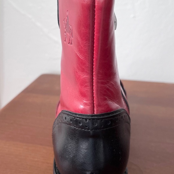 Embassy London Brick Lane Red Ankle Boots - Picture 3 of 5